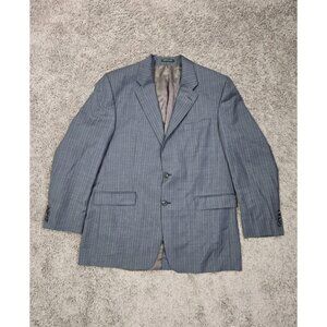 Lauren Ralph Lauren Men’s 43L Gray Pinstripe 100% Wool Blazer Sport Coat Jacket